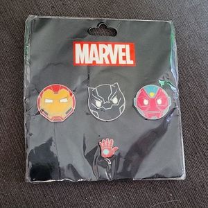 MARVEL 2017 Team Iron Man Emoji Pin Set - NYCC Exclusive - NIP